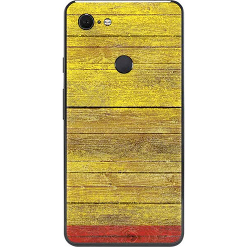Spain Flag Dark Wood Google Pixel 3 XL Skin